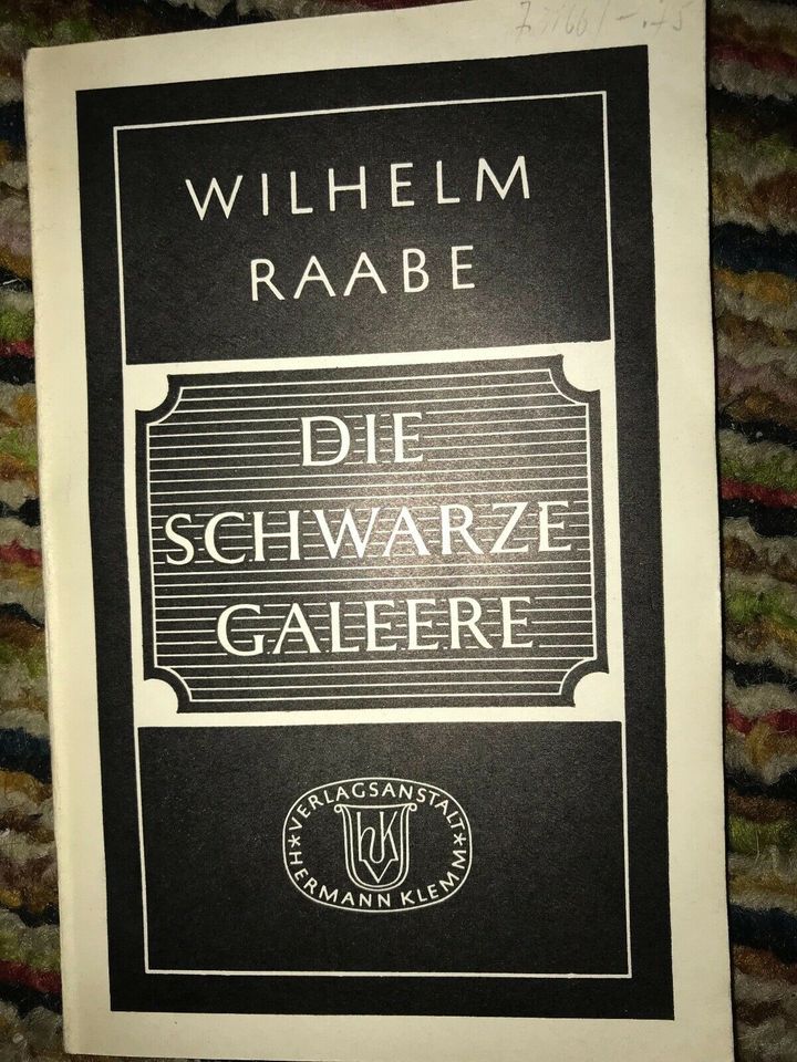 Buch: Die schwarze Galeere (Wilhelm Raabe), Antiquariat in Frankfurt am Main