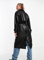 Pull and Bear Trenchcoat Lederjacke Gr. S Schwarz Mantel Bayern - Geisenfeld Vorschau