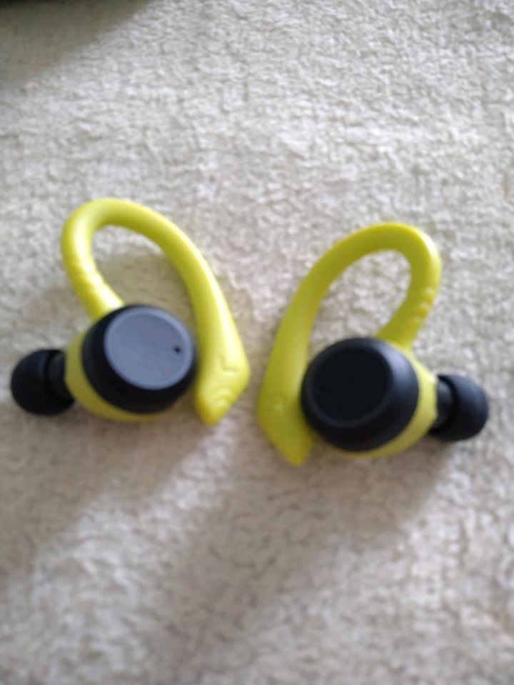 Bluetooth Kopfhörer, Sportkopfhörer, schwarz-gelb, wie neu + OVP in Alfter
