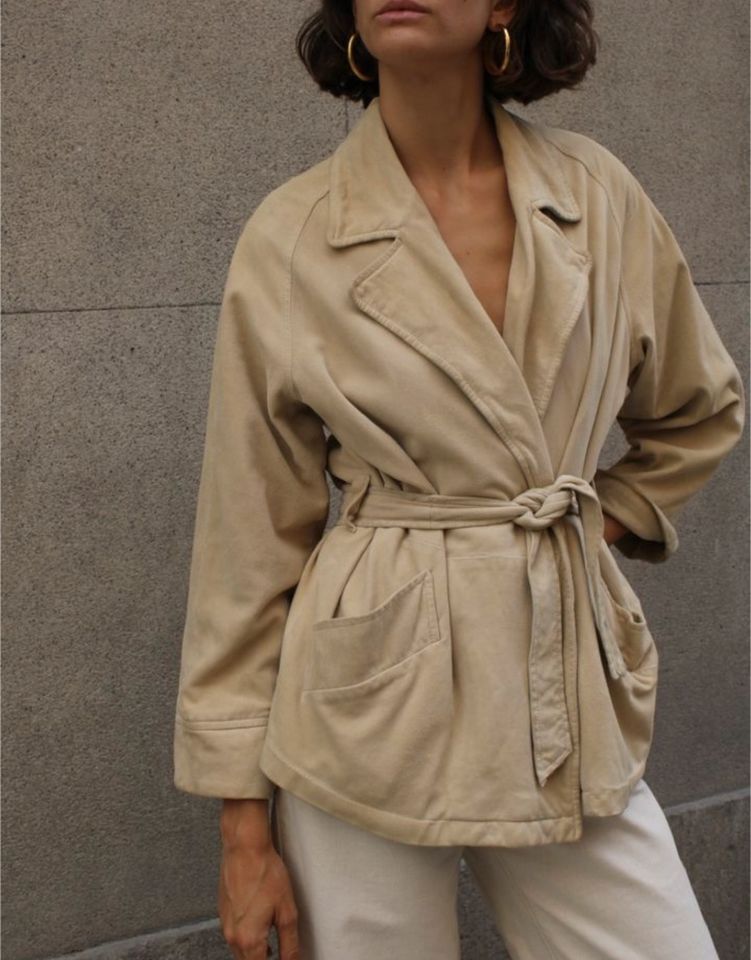 Max Mara Vintage Trench / Lederjacke - S - NP495€ in München