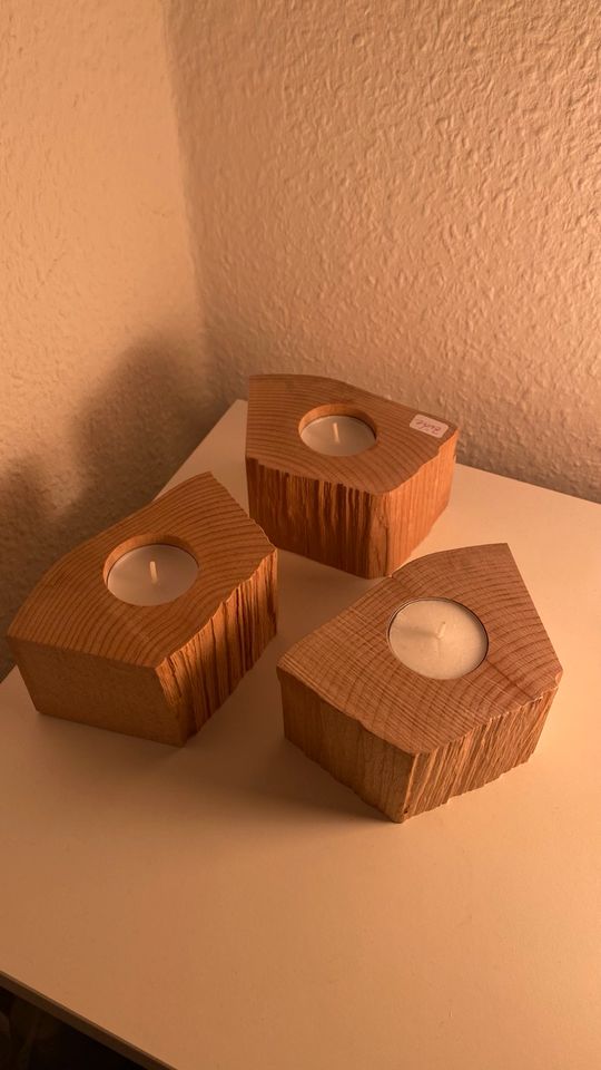 Kerzenständer/Kerzenhalter/Teelicht handgemacht Holz/handmade NEU in Berlin