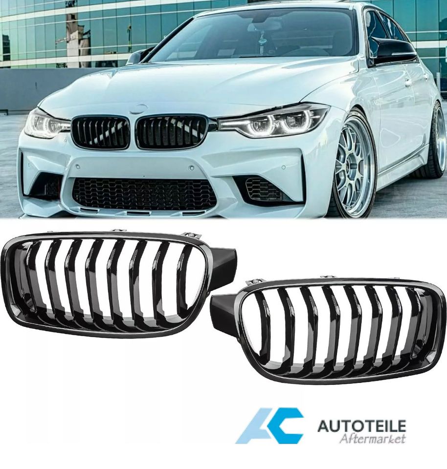 Grill Kühlergrill Nieren Schwarz Glanz für BMW 3er F30 F31 11-18 in Hessen  - Bebra, Tuning & Styling Anzeigen