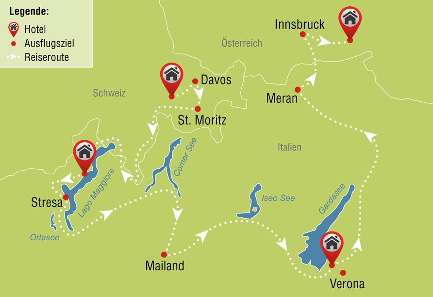 8-tägige Autorundreise durch die Alpen mit HP ab 499€ in Berlin