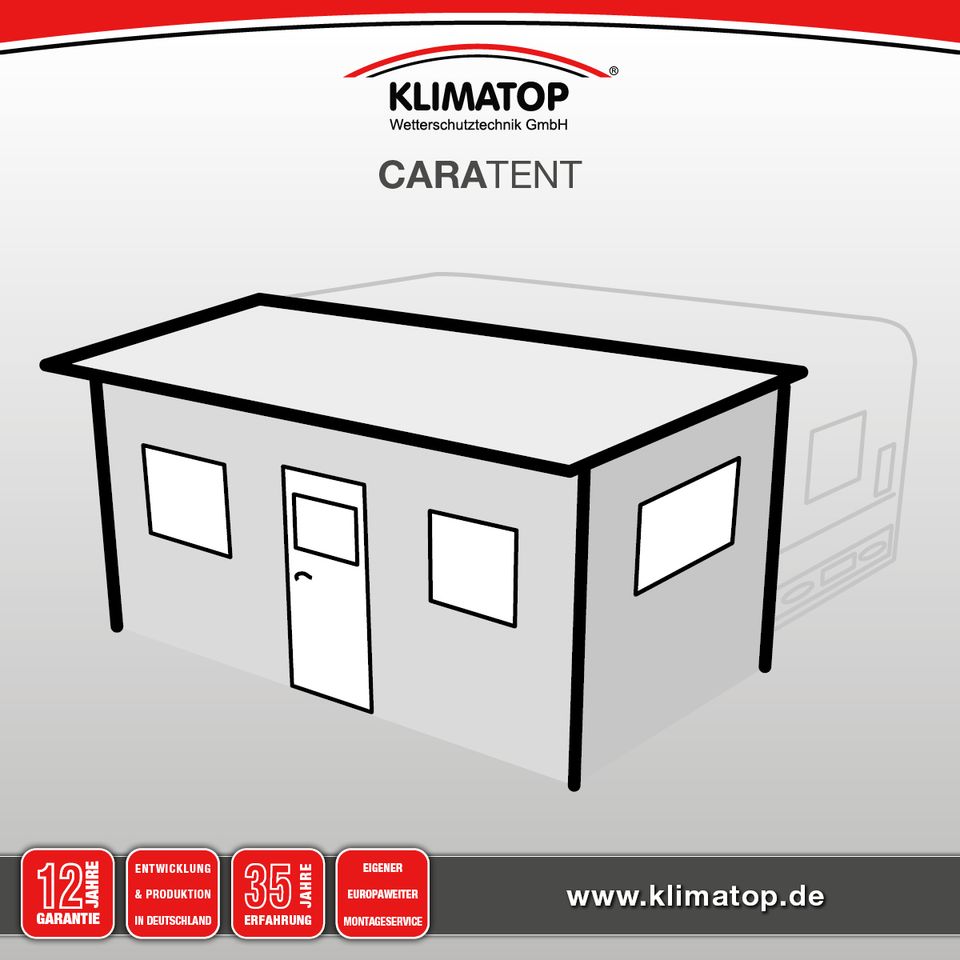 Ganzjahresvorzelt Festes Vorzelt CARATENT 350 x 300 cm von KLIMATOP in Bückeburg