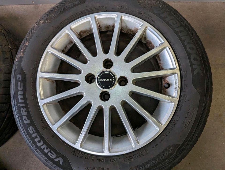 Renault Scenic Alufelgen Set Borbet auf Hankook 205/60 R16 92H in Delmenhorst