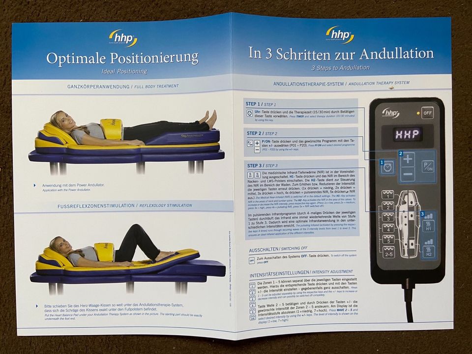 HHP Andullator Massage Liege mit HHP Untergestell gebraucht in Hermsdorf