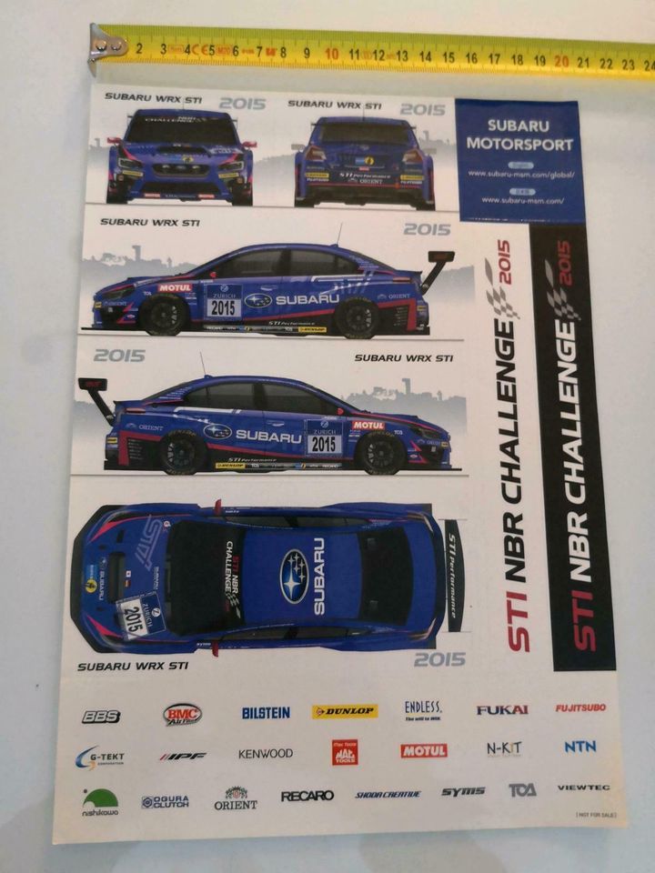 Subaru STI 24h Race Nürburgring Nordschleife Sticker Set 8teilig in Rosbach (v d Höhe)