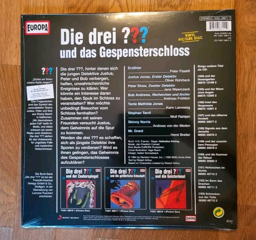 Die drei ??? Fragezeichen Picture LP Vinyl 11 - Gespensterschloss in Zell (Mosel)
