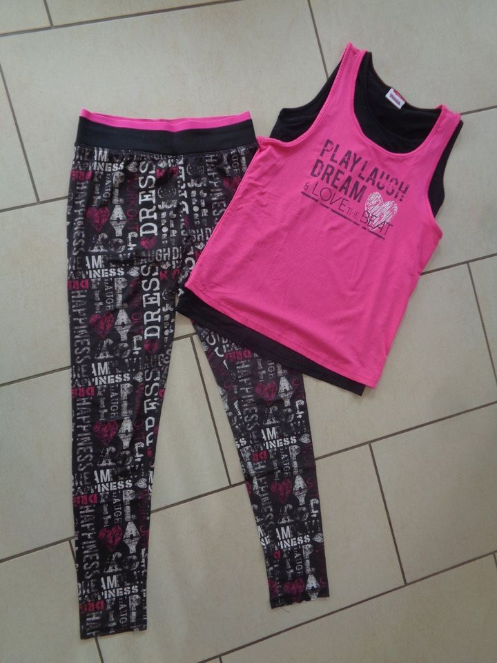 Yigga, Sportset, Sportleggins, Leggins, 2 Tops, 158/164, Top in Ötisheim