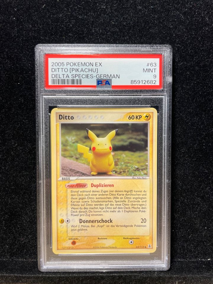 Pokemon Ditto Pikachu PSA 9 2005 EX Delta Species Mint Pokémon in Bremen