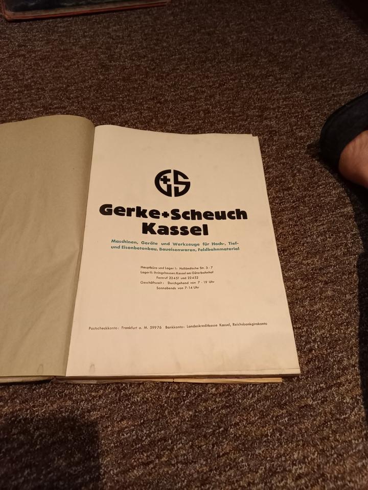 Alter Katalog Gerke + Scheuch Kassel Werkzeuge und Maschinen in Zeitz