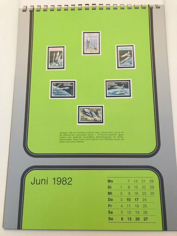 Kalender 1983 mit Briefmarken aus verschiedenen Ländern limitiert in Mainz