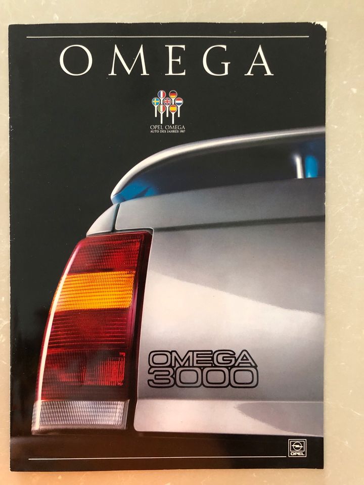 Opel Omega 3000 Prospekt 1987 - guter Zustand in Nackenheim