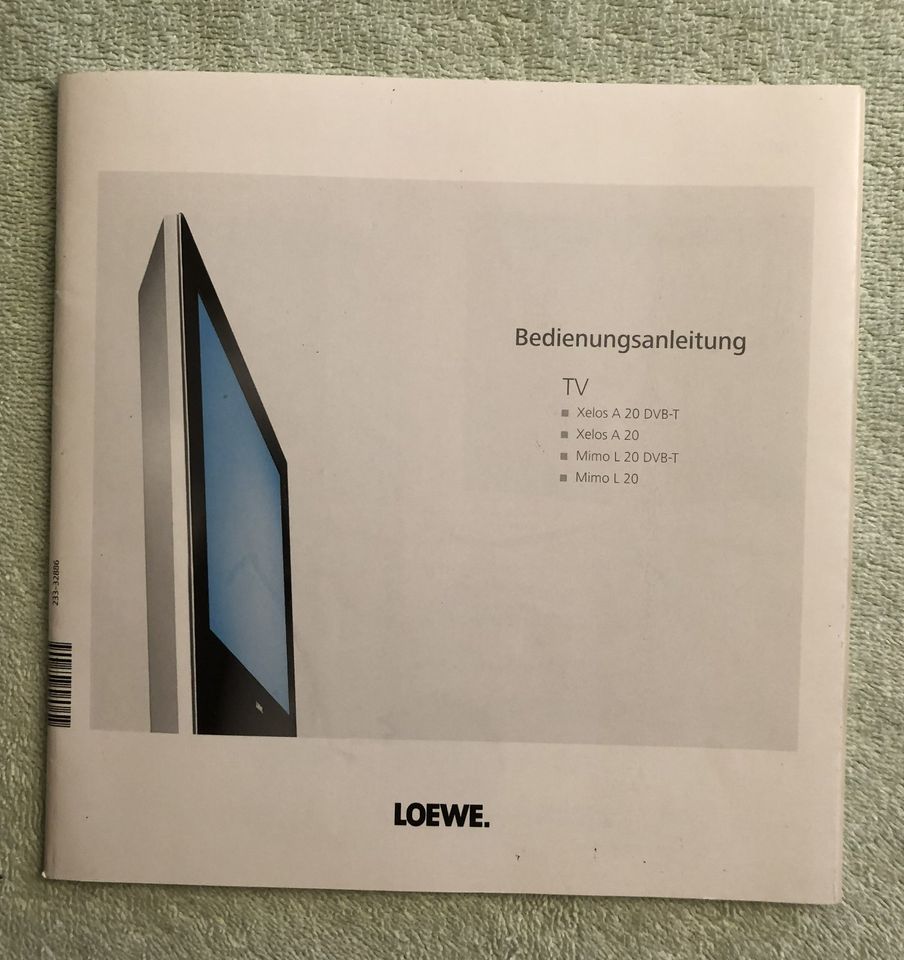 Loewe Xelos A 20 DVB-T TV +  Fernbedienung + Bedienungsanleitung in Neunkirchen Siegerland