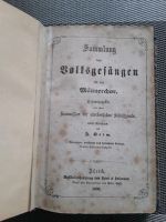 Handbuch Volksgesänge Partitur Männerchor Redaktion J. Heim  1865 Baden-Württemberg - Untermarchtal Vorschau