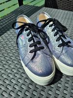 Superga Plateau Schuhe Silber, Größe 37 Quedlinburg - Bad Suderode Vorschau