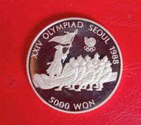 Silbermünze Korea Olympiade Seoul 1988 Südkorea 5000 Won Silber Bayern - Tännesberg Vorschau