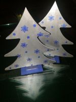 2 Weihnachtsbaum Deko Ständer Silber/Blau Hessen - Hochheim am Main Vorschau