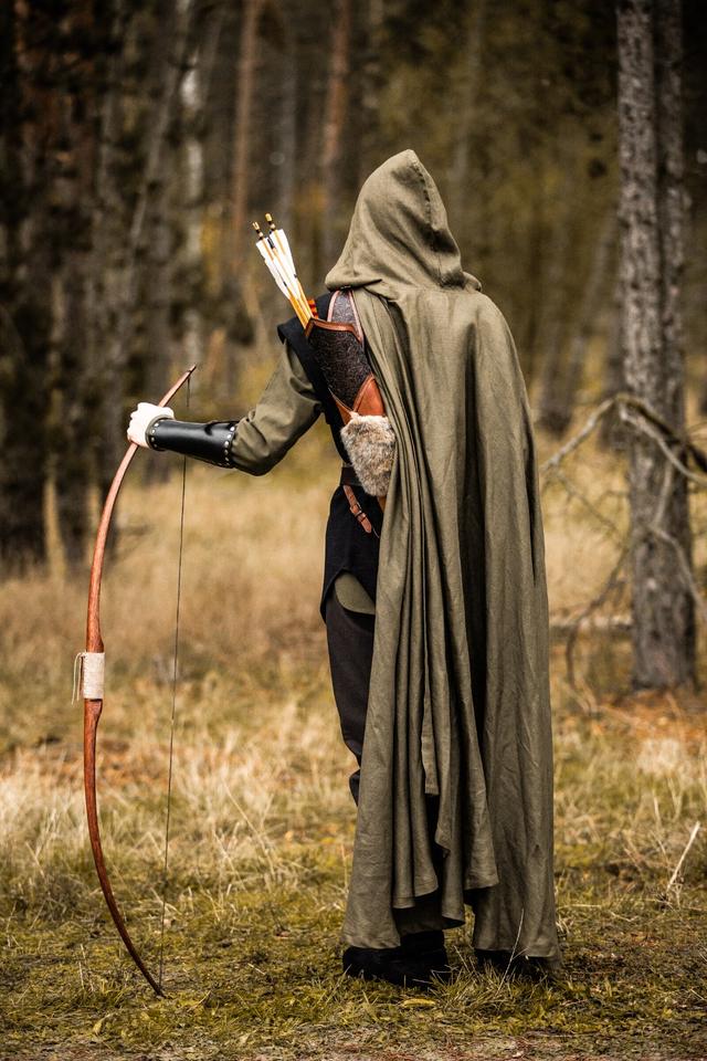 Mittelalter Leinen Umhang Mimir Grün LARP Cosplay Mittelalter in Schönebeck (Elbe)
