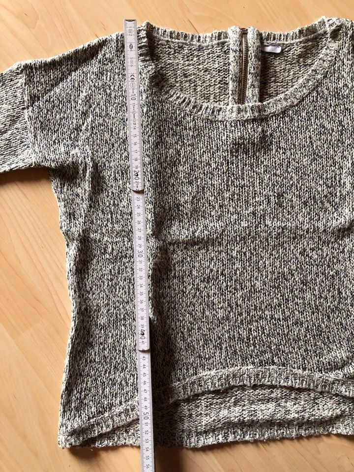 Grau melierter Strickpullover Gr. 38 in Grafrath