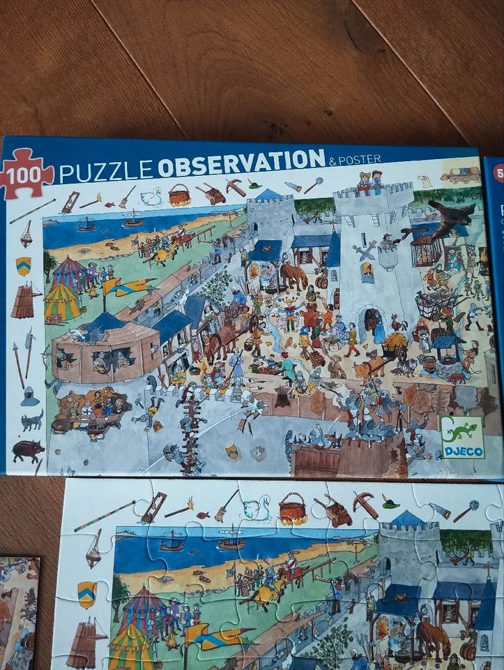 Puzzle Ritterburg 100 Teile Djeco in Sankt Augustin