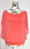 ☀️ Bluse Italien Gr. 40 apricot Shirt One Size Viskose Oberteil Nürnberg (Mittelfr) - Gebersdorf Vorschau