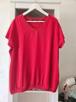 Tchibo Bluse rot 44/46 mit Glitzerbündchen - ungetragen Berlin - Biesdorf Vorschau