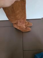 zara Sommer stiefel 37 willeder braun gerafft Bayern - Freising Vorschau