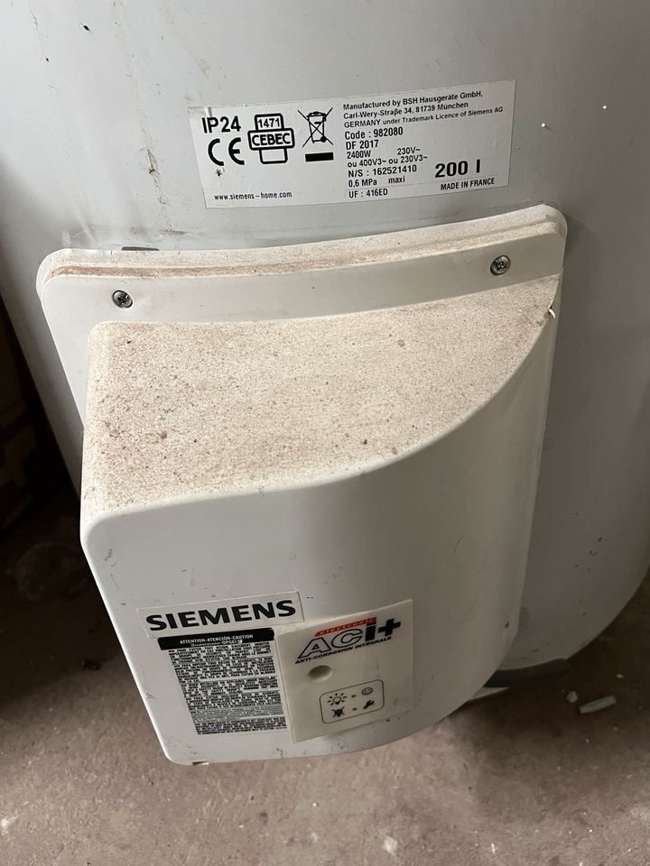 Siemens DF2017 200 Liter Wasserboiler in Aachen