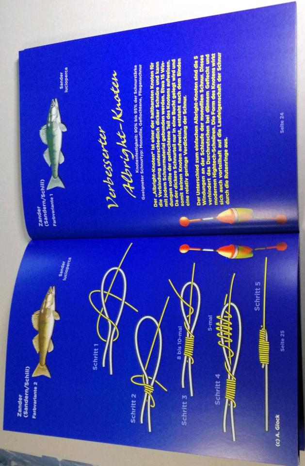 Angeln 2 Taschenbücher MONTAGEN + ANGELKNOTEN Bauanleitungen NEU in Geesthacht