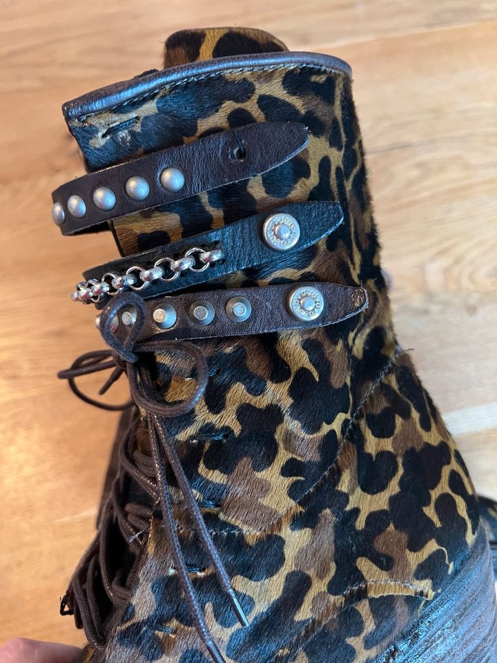 Nagelneue A.S. 98 Echtleder Boots / Kuhfell Leo Print Stiefel in Köln