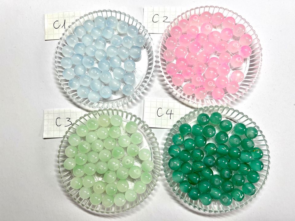 200St. Glasperlen Crackle Kugeln 10mm Set DIY Schmuck basteln in Hochheim am Main