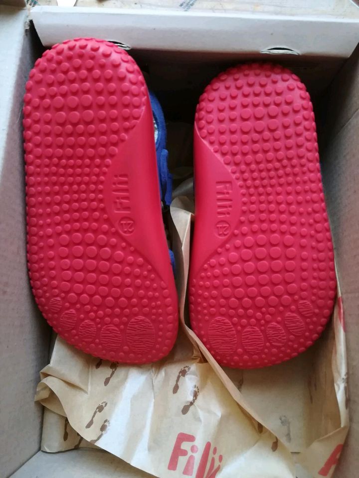 Filii Kaiman Kaiiman  barfuß sandalen rot blau 21 ovp, wie neu in Sarstedt