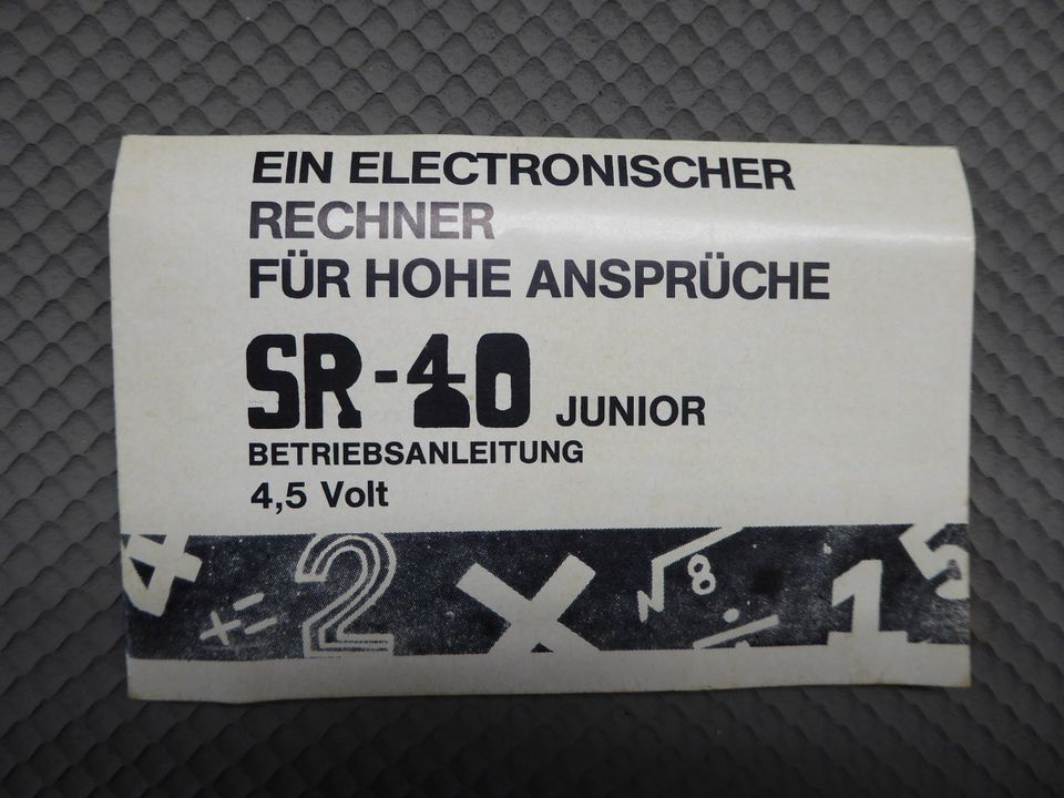 Antiker Taschenrechner COMPEX SR-40 mit Hülle und Beschreibung in Dresden