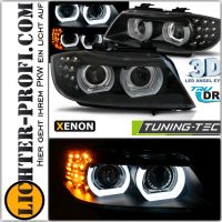 3D LED TFL Angel Eyes Scheinwerfer schwarz für BMW 3er E90/E91 Hessen - Calden Vorschau