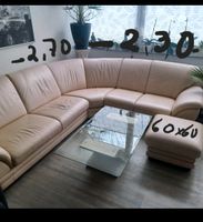 Echtleder Couch in beige. Wohnlandschaft Dortmund - Mengede Vorschau