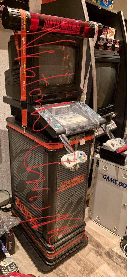 Super Nintendo Kiosk Reklame Werbung Demo Aufsteller RAR Selten in Aschendorf Stadt Papenburg