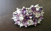 Damenring, Silber, mit Amethyst und Topas, 16 mm Rheinland-Pfalz - Lemberg Vorschau