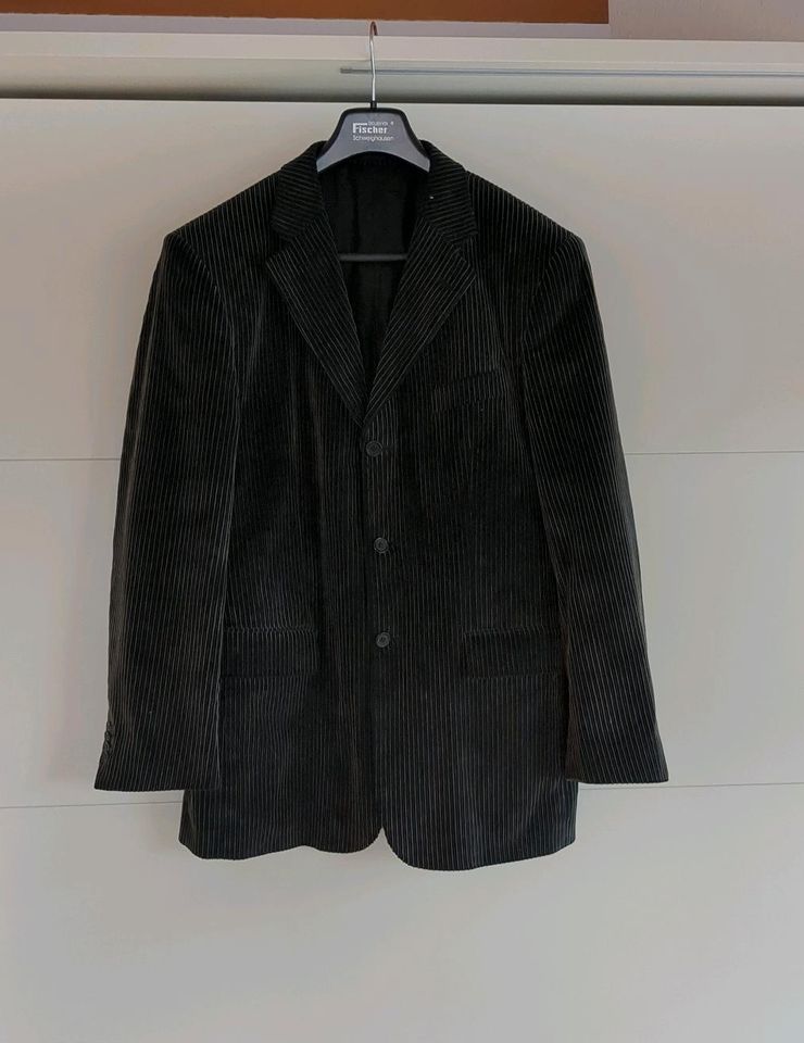 Herrensakko, Jacket, Anzugsjacke Gr.54, Grau/Schwarz in Salach