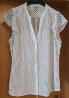 Damen Bluse H&M weiß schwarz Gepunktet Größe 40 Hessen - Fernwald Vorschau