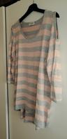 Sommerpullover, lachsfarben-grau gestreift, Out-Cuts, Gr. 44 Bayern - Marktredwitz Vorschau