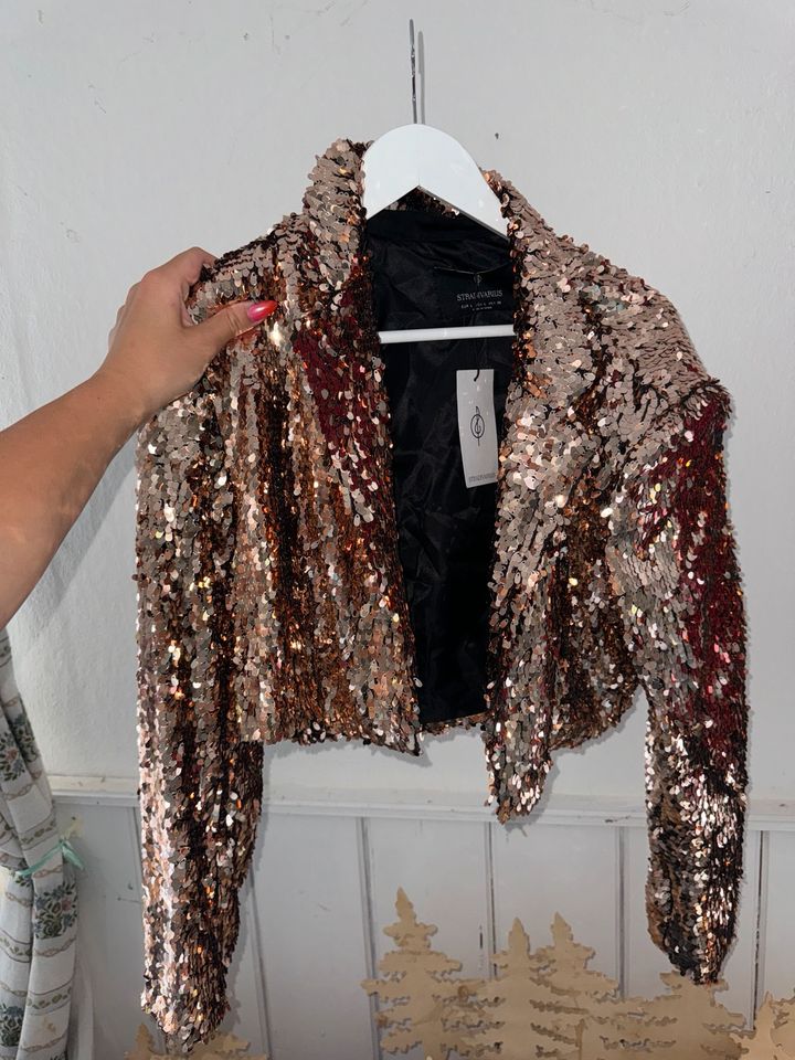 Glitzer Jacke rosegold in Radebeul