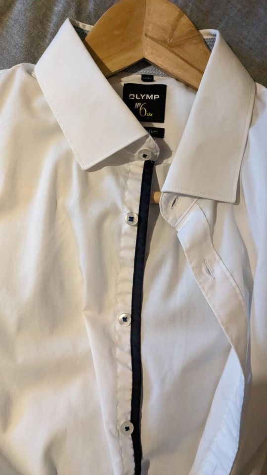 Olymp No. 6 Super Slim Hemd in Größe 40 - weiß in Hamburg