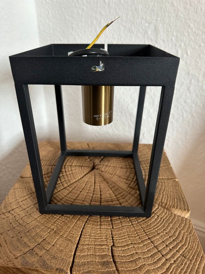 Deckenleuchte Lampe Anthrazit 20x15 quadratisch Metall Gold in Hagen
