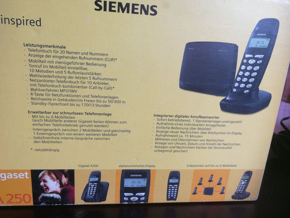 Telefon, schnurlos -  mit Anrufbeantworter, von Siemens in Kirchweidach