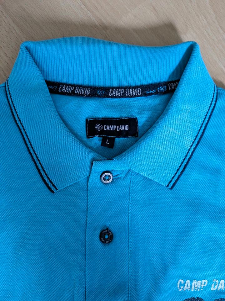 Camp David * Herren Poloshirt * Gr.L * hellblau in Geist