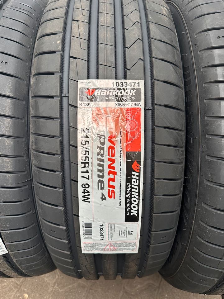 4 neue Sommerreifen 215 55 R17 94W Hankook Ventus Prime 4 K135 in Haiger