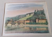 Handcoloriertes Bild, Gemälde von Josef Versl Würzburg Festung Bayern - Gerolzhofen Vorschau