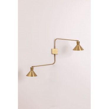 Wandlampe Two Style aus Metall mit 2 Lampenschirmen - Gold in Wuppertal