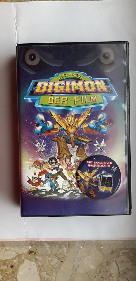 DIGIMON- Sammlung-Bilderrahmen- VHS- Sticker-Postkarten-Vintage in Bedburg-Hau